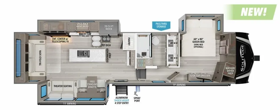 Grand Design Solitude 370DV floor plan