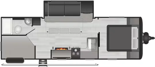 Keystone Hideout 25DBWE floor plan