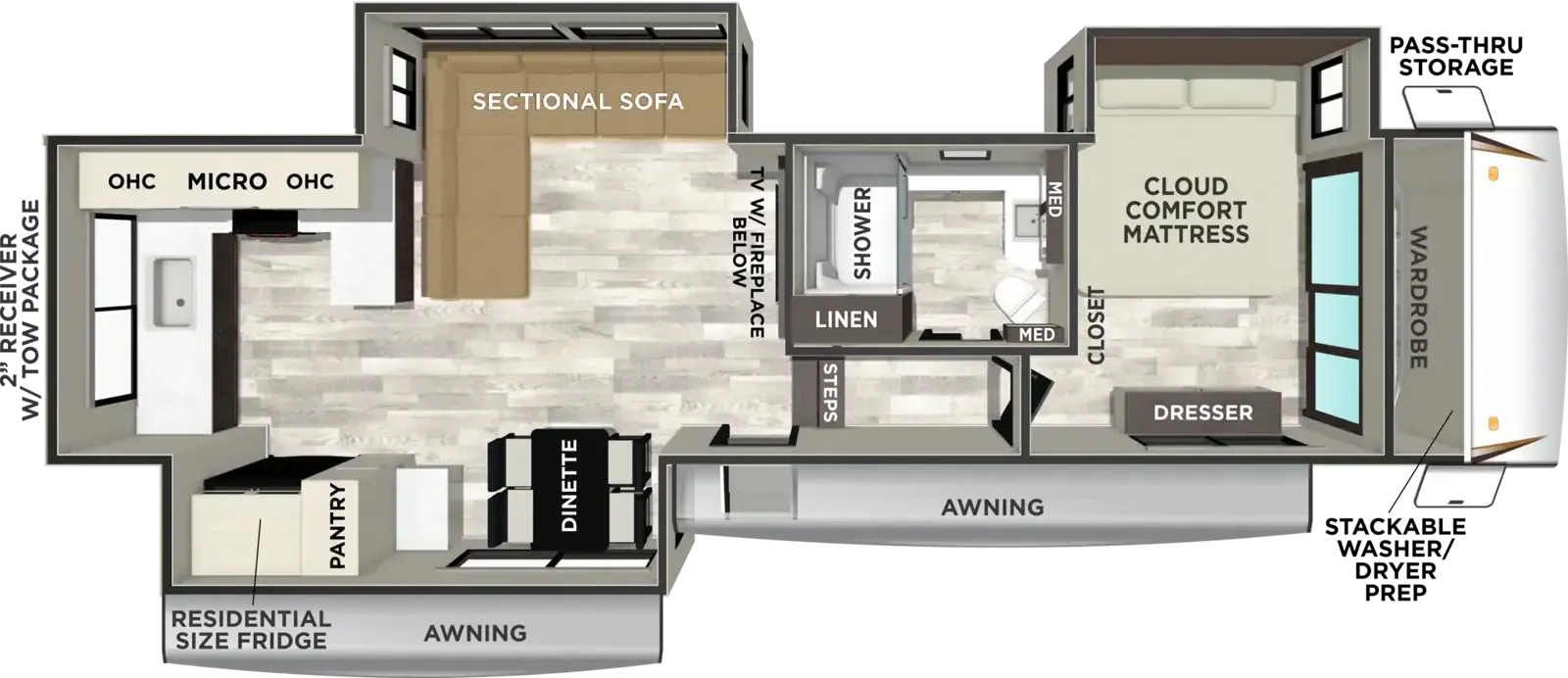 Forest River Sabre 32RK floor plan