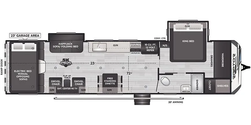 Keystone Raptor Carbon 33 floor plan