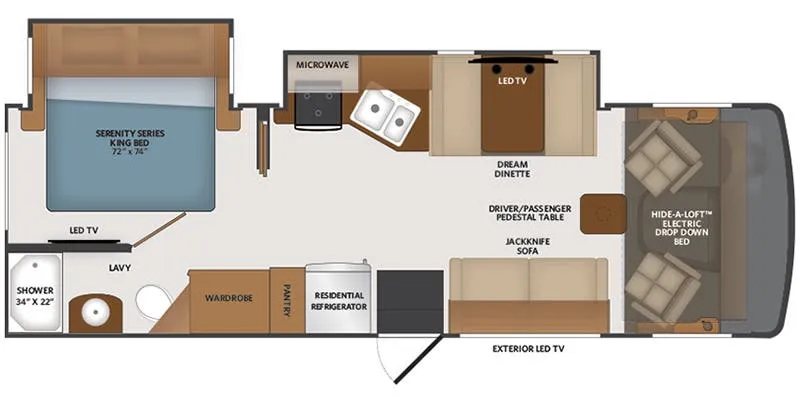 2023 Fleetwood Flair 28A floor plan
