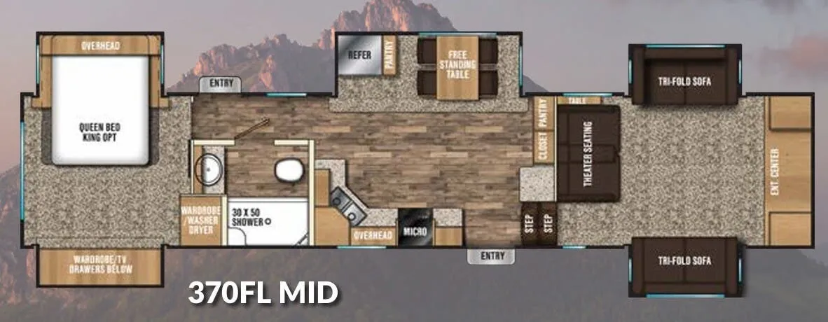 Coachmen Chaparral 370FL floor plan