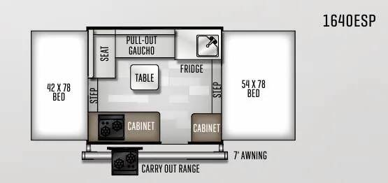 Forest River Rockwood Extreme Sports Package 1640ESP floor plan
