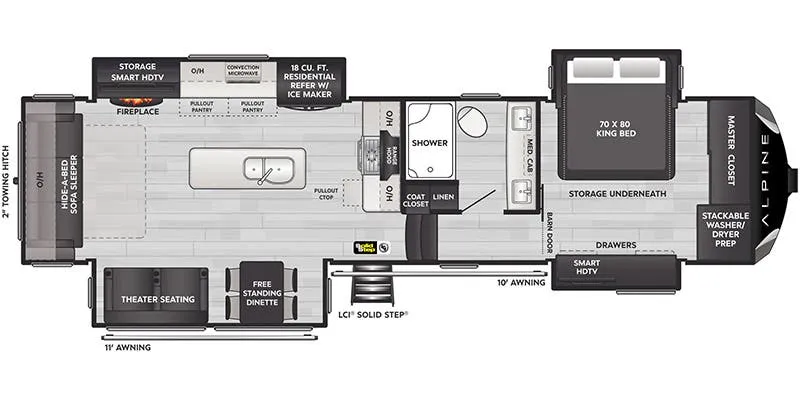 2025 Keystone Alpine 3303CK - Floor plan
