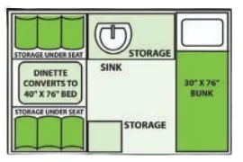 Aliner Scout-Lite Base floor plan