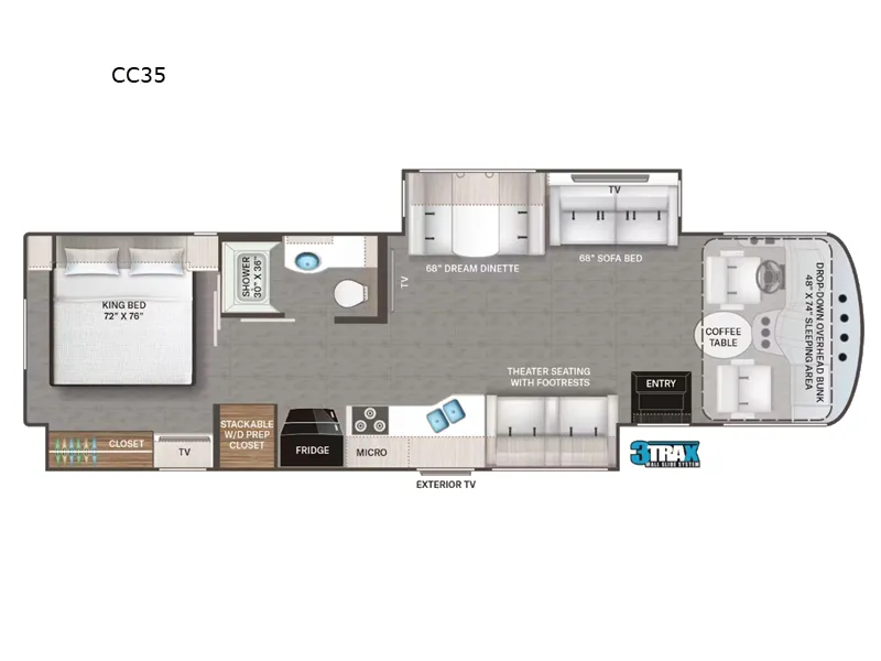 2024 Thor Motor Coach Luminate CC35 floor plan