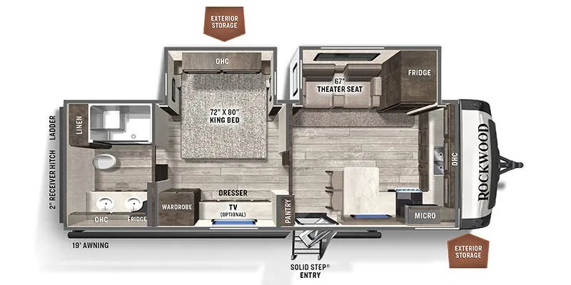 Forest River Rockwood Signature 8263MBR floor plan