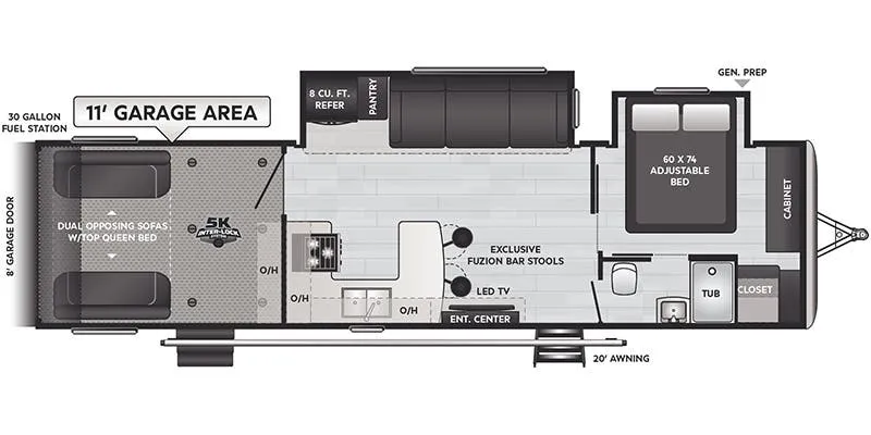 Keystone Fuzion Impact 317 floor plan