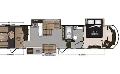 2018 Dutchmen Voltage 3975 - Floor plan