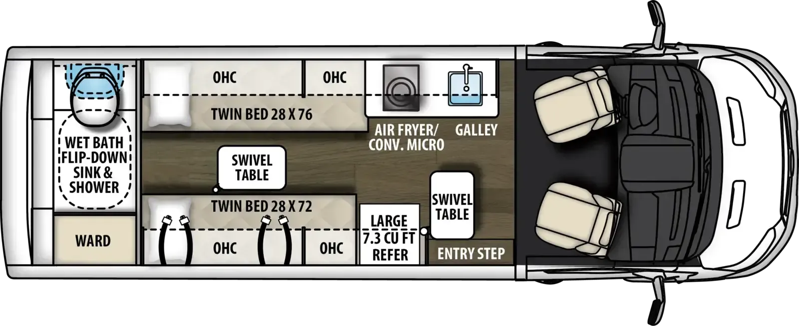 Coachmen Beyond 22RBBC floor plan