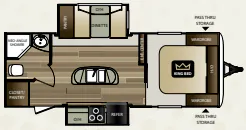 Keystone Cougar Half-Ton 22RBIWE floor plan