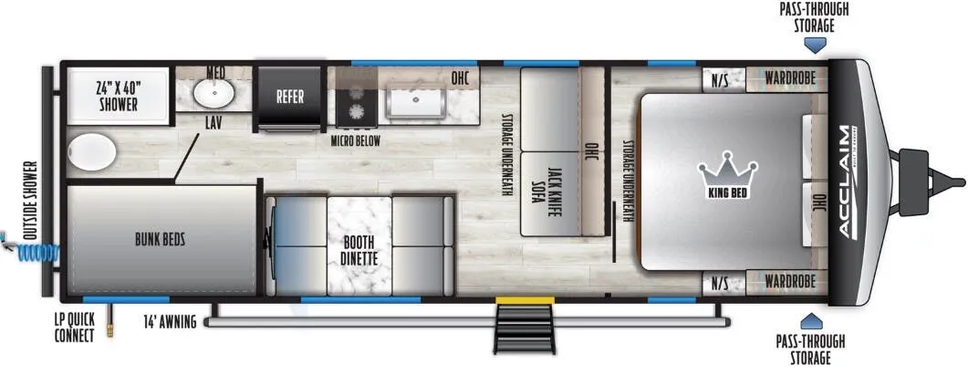 East to West Acclaim 2400BH floor plan