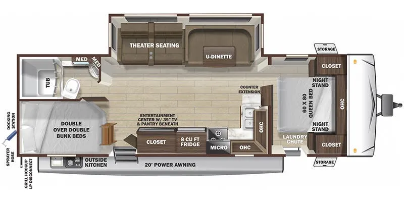 Highland Ridge Open Range Ultra Lite UT2802BH floor plan