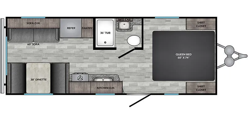 CrossRoads Zinger Lite ZR211RD floor plan