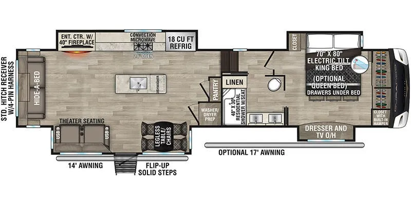 K-Z Durango Gold G383RLQ floor plan