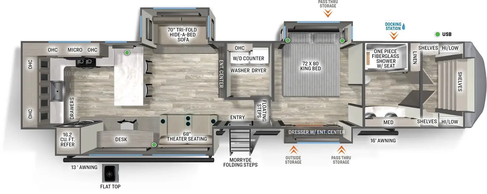2025 Forest River Sandpiper 3800RK - Floor plan