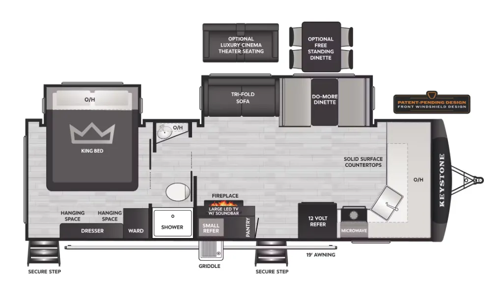 2026 Keystone Passport Classic 2600FK - Floor plan