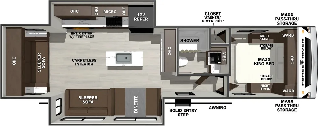 2026 Forest River Wildcat MAXX 278RLX floor plan