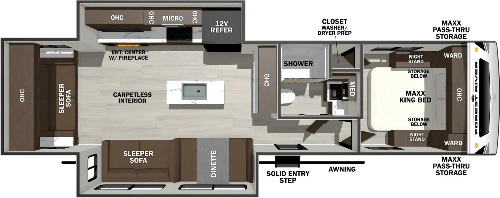 2026 Forest River Wildcat MAXX 278RLX - Floor plan
