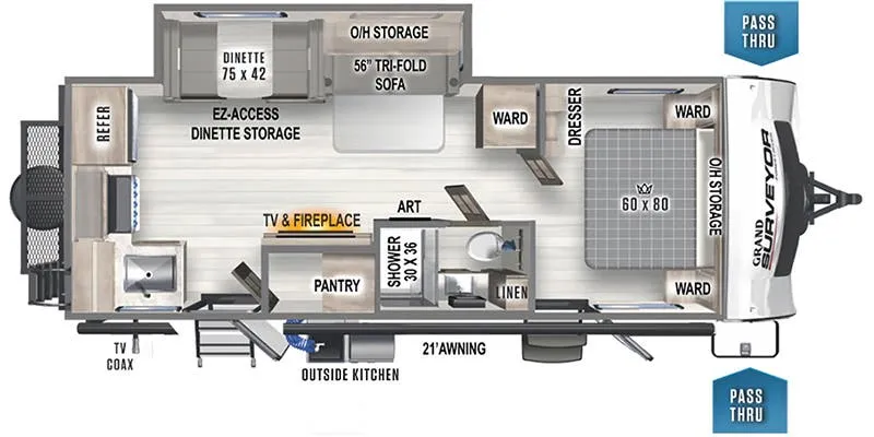 2023 Forest River Grand Surveyor 263RKSS - Floor plan