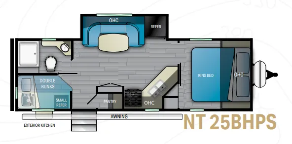 Heartland North Trail 25BHPS floor plan