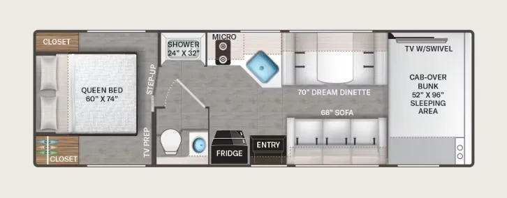 Thor Motor Coach Freedom Elite 28HZ floor plan