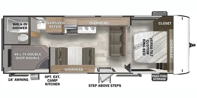 2025 Forest River RV Wildwood X-Lite 261BHXL - Floor plan