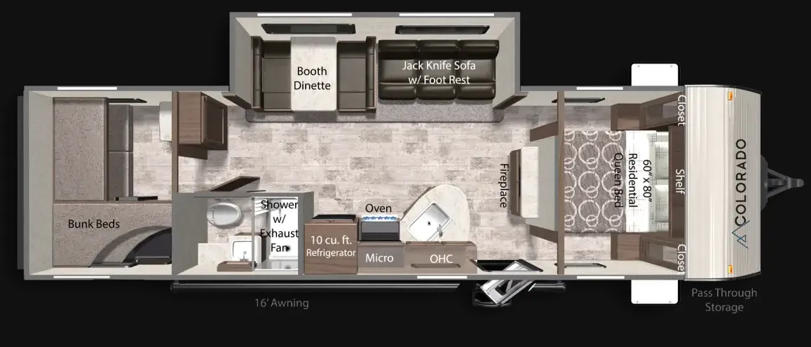 Dutchmen Colorado 29BHC floor plan