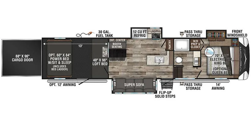 K-Z Venom V-Series V3413TK floor plan
