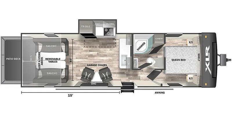 2023 Forest River RV XLR Hyper Lite 2815 floor plan