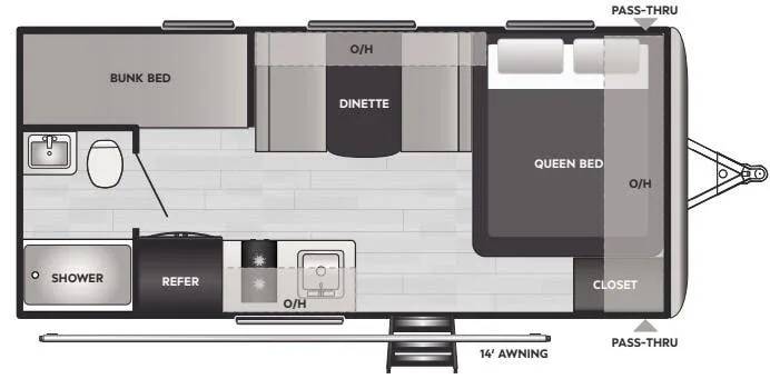 2024 Keystone Springdale Mini 1800BH - Floor plan
