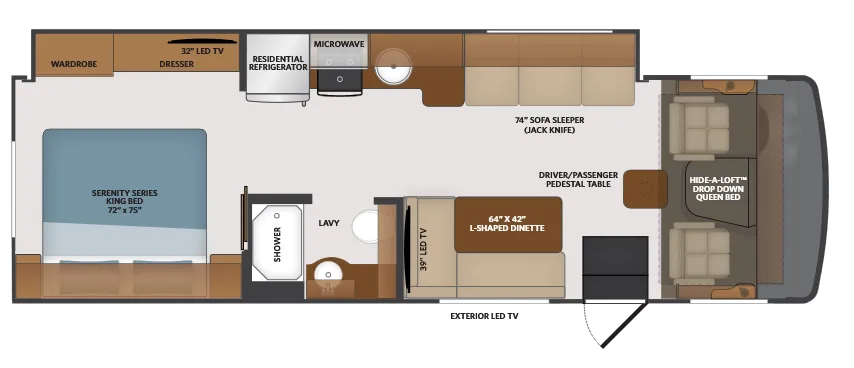 Fleetwood Flair 29M floor plan