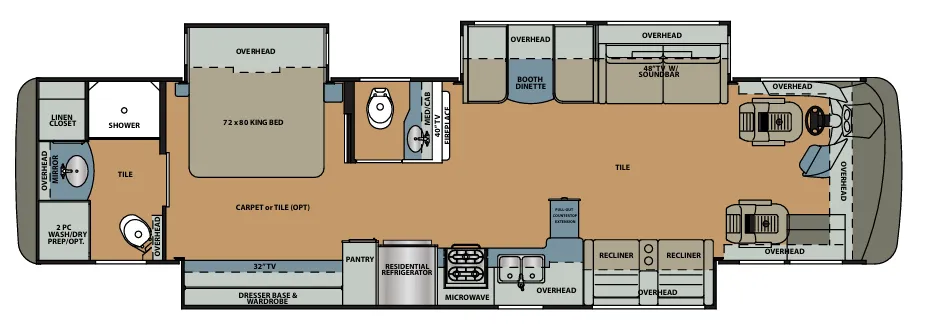 Forest River Berkshire 39A floor plan