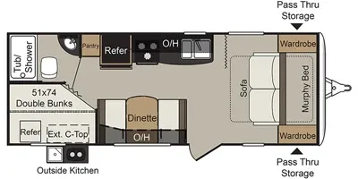 2019 Keystone Passport SL Series 239ML - Floor plan