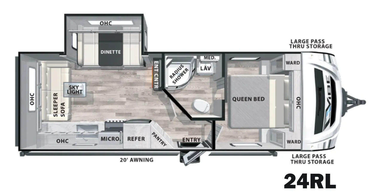 Forest River Vibe 24RL floor plan