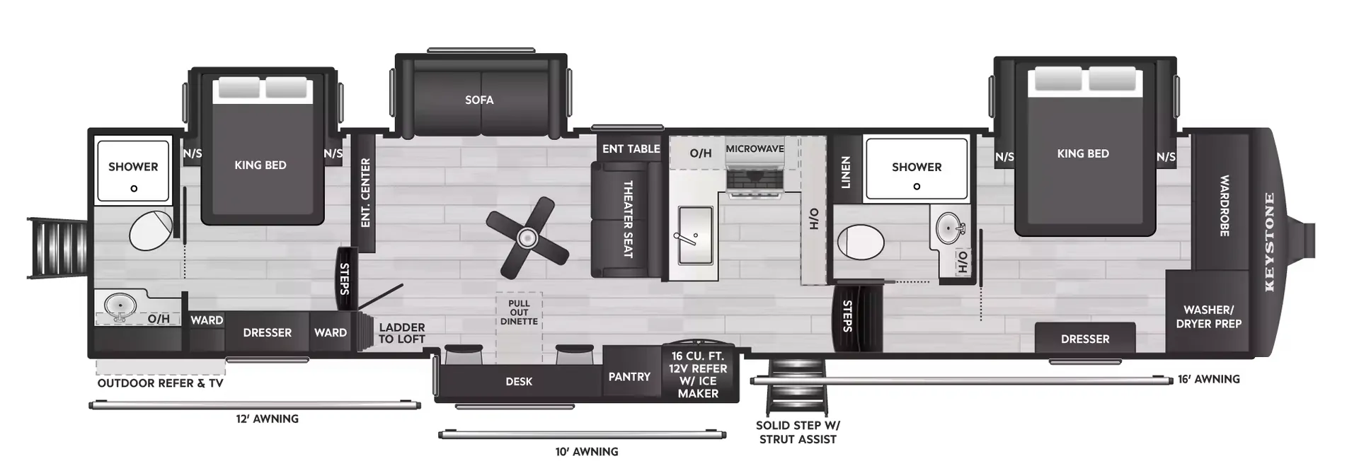 Keystone Montana High Country 391TB floor plan