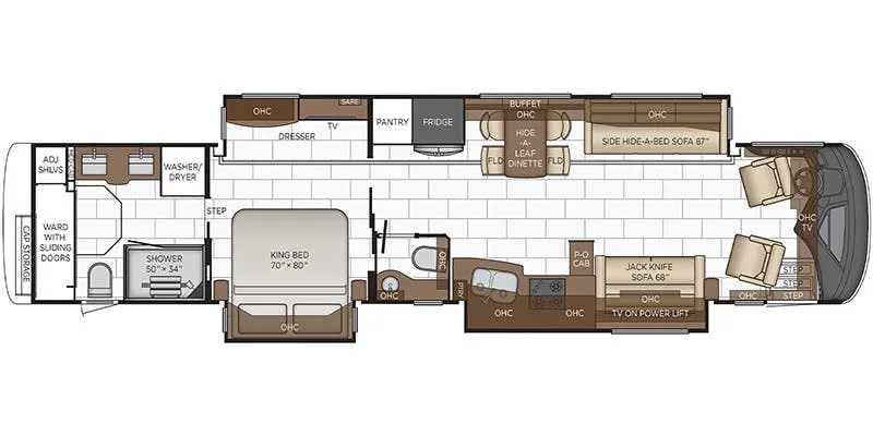 Newmar London Aire 4551 floor plan