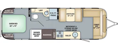 2018 Airstream Flying Cloud 30RB - Floor plan