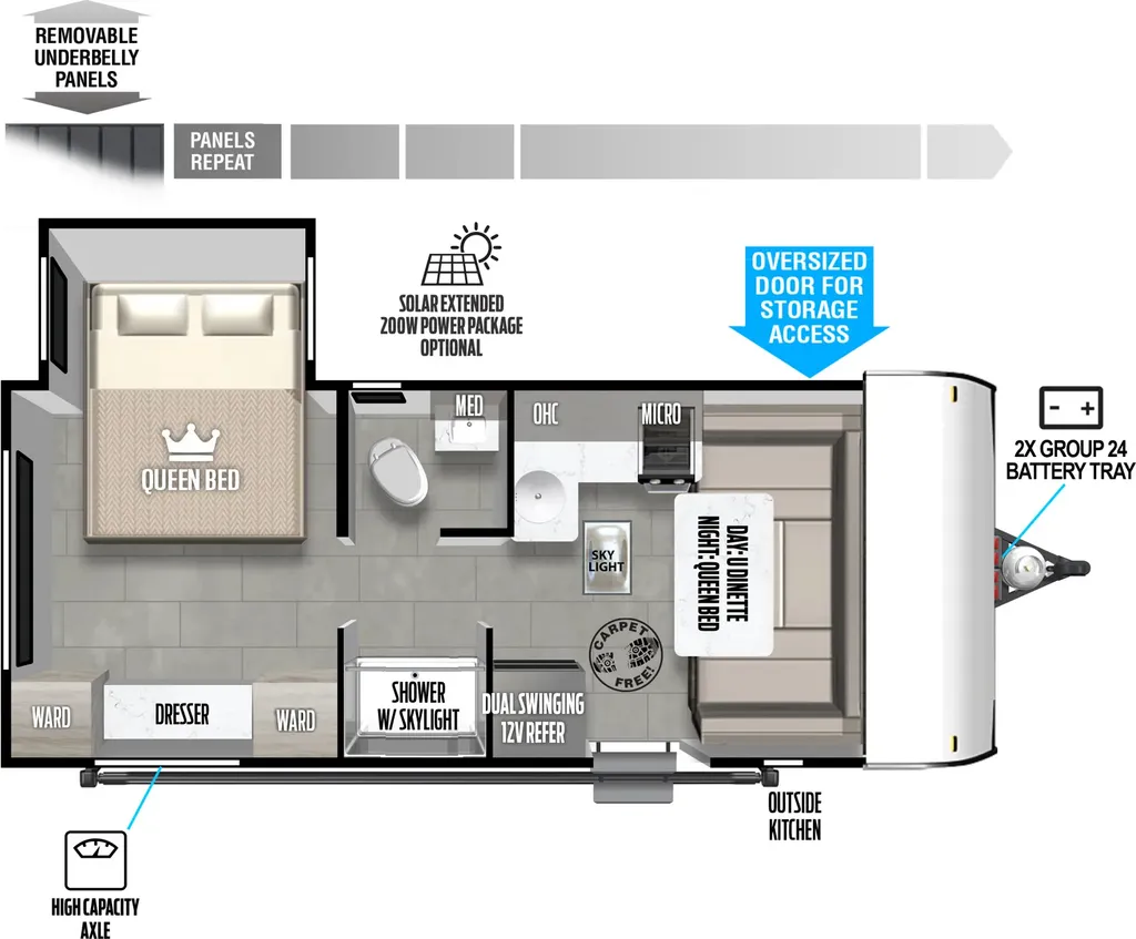 2026 Forest River Salem FSX 169RSK floor plan