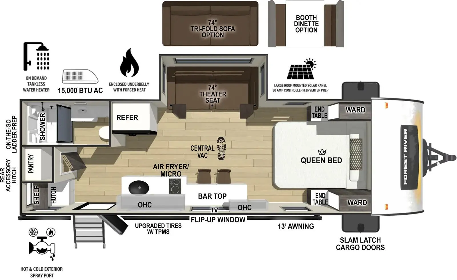 Forest River R-Pod 206 floor plan