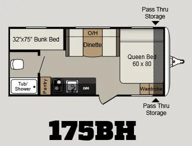 Keystone Passport Express 175BH floor plan