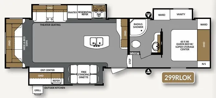 Forest River Surveyor 299RLOK floor plan