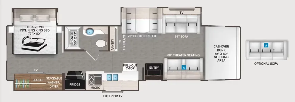 Thor Motor Coach Inception HD 38FX floor plan