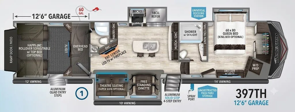 Grand Design Momentum 397TH floor plan