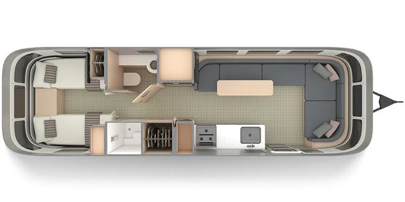 2026 Airstream Globetrotter 30RB Twin - Floor plan