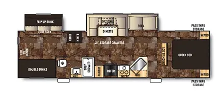 Forest River Cherokee 294BH floor plan