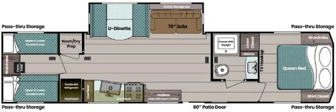 Gulf Stream Kingsport Lodge 391DBH floor plan