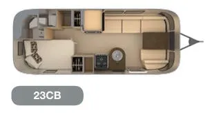 2020 Airstream Flying Cloud 23CB floor plan