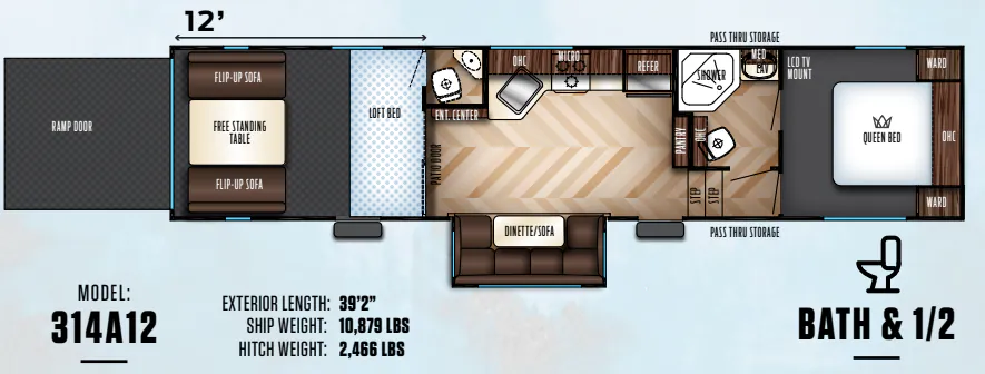 Forest River Vengeance Super Sport 314A12 floor plan