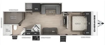 2022 Forest River Cherokee Limited 274BRB floor plan